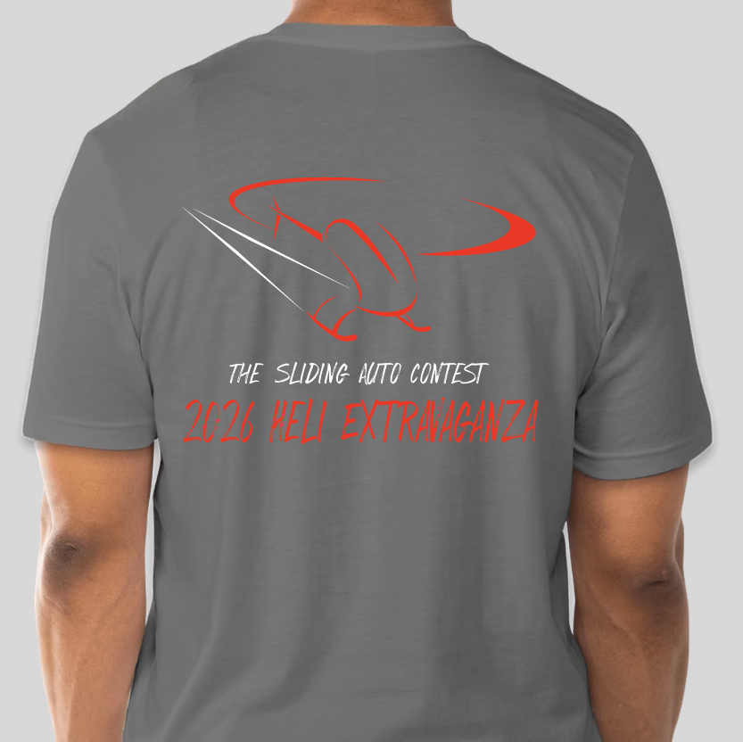 Sliding Auto Contest T-Shirt for HeliEx 2025