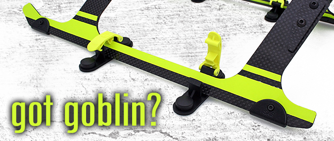 Random Heli Skid Clamps for SAB Goblin RC Helicopter Storage and Transport