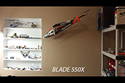 Skid Clamps mount Blade 550X RC Heli on a wall