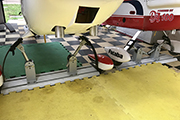 Giant Scale RC airplanes in trailer using Random RC Gear Jacks