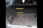Skid Clamps hold RC heli on back of mini-van seat